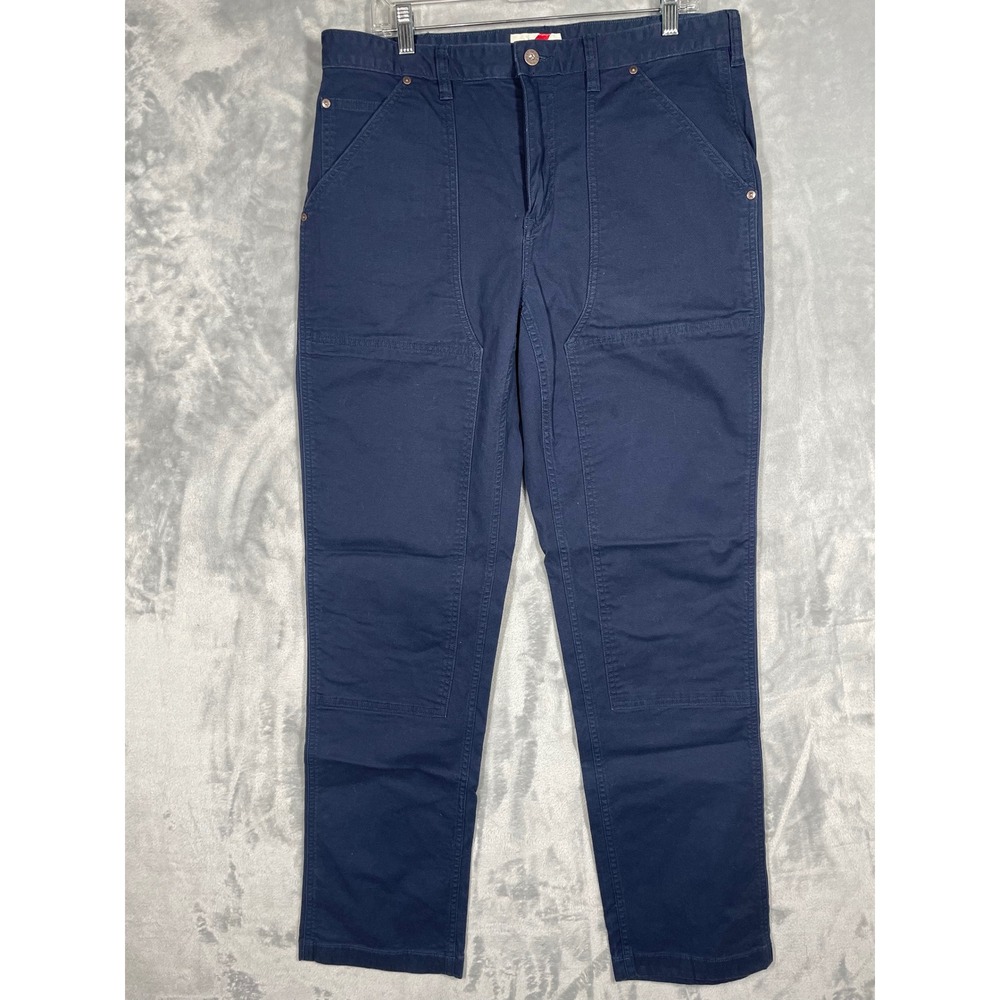 Best Made Co Mens Navy Blue Double Knee Carpenter Pants 36W 34L B2169